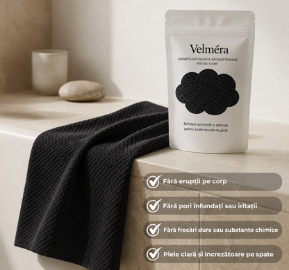 Prosop exfoliant antibacterian pentru duș Velméra