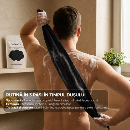 Prosop exfoliant antibacterian pentru duș Velméra